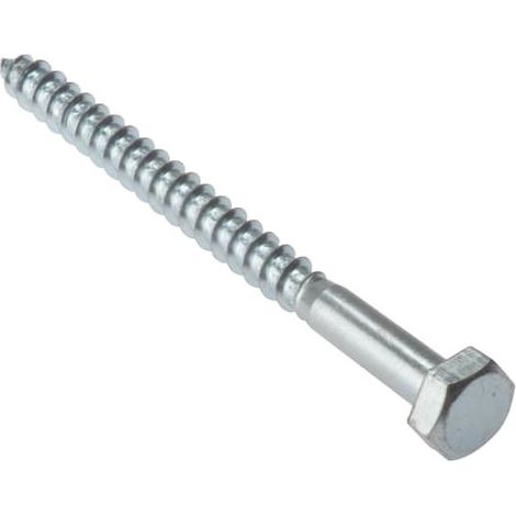 Coach Screw Hexagon Head Single Thread ZP M8 x 200mm Bag 10 FORCS8200G