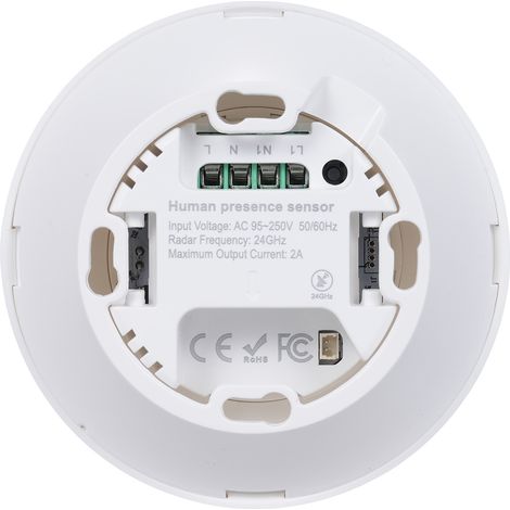 Capteur de présence ZigBee, détecteur de mouvement corporel à grande vitesse, fréquence radar 24 GHz, détection de luminosité, présence humaine, aucun statut. Utilisé avec une passerelle ZigBee. (1/5)