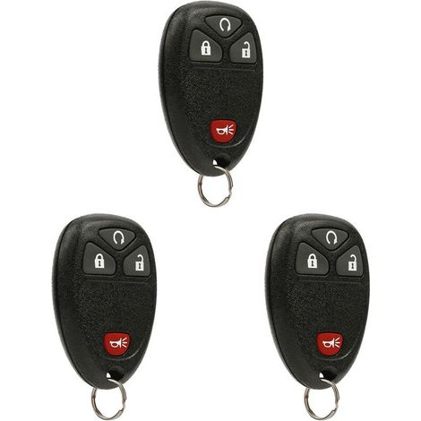 Tres mandos a distancia para entrada sin llave compatibles con los modelos Chevrolet Silverado, Traverse, Equinox y Avalanche/Sierra de 2007 a 2016. 15913421 OUC60270