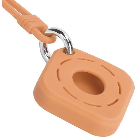 Étui de protection en silicone carré creux avec dragonne pour iOS LocatorOrange (1/5)