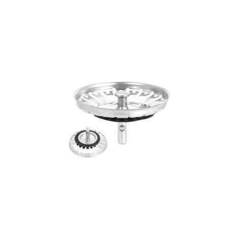 2 Stück Küchenspülen-Stöpsel 84 mm Edelstahl Küchenspülen-Filterkorb-Sieb Küchen Ideal für Abfluss und Verstopfungsschutz (1/5)