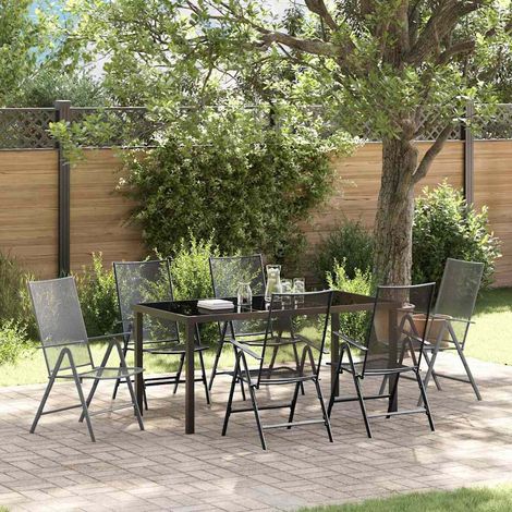 Set da Pranzo per Giardino 7 pcs Antracite vidaXL (1/5)
