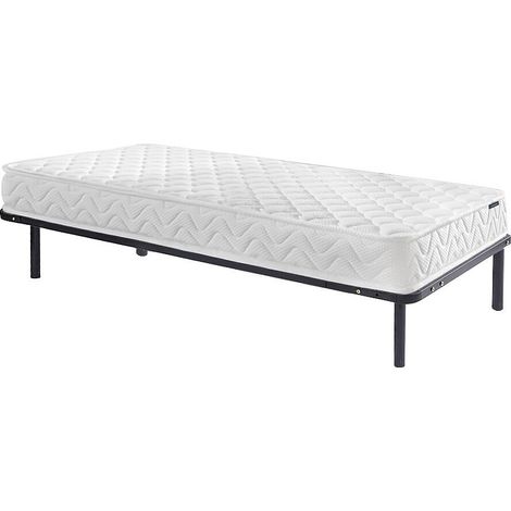 Set Telaio a doghe + Materasso schiuma accoglienza memory spessore 15 cm 90 x 200 cm - PELOPS di DREAMEA