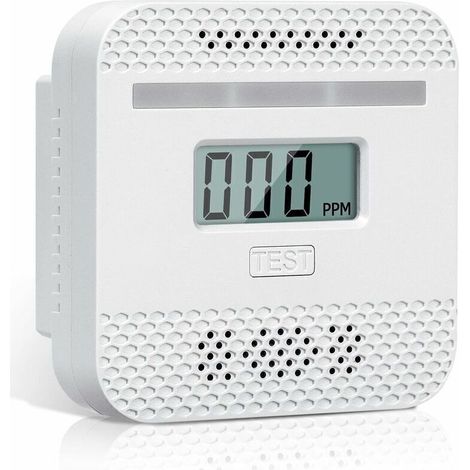 Kohlenmonoxidmelder, intelligenter Kohlenmonoxidmelder mit LCD-Bildschirm, entspricht der Norm EN 50291, mit Testtaste und LED-Statusanzeige (Mini 1 Stück) (1/4)