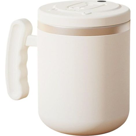 Tazza da caffè, tazza per mescolare, tazza per mescolare ricaricabile, tazza da caffè portatile, capacità 400 ml, design con manico facile da usare, facile da usare, adatta alle famiglie, aggiunge un (1/4)