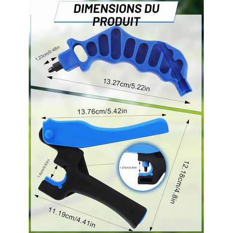 Kalolary 2 pièces outil de perforation de trou de tube d'irrigation goutte à goutte, pour 16 / 20mm Tuyau Outil de poinçonnage professionnel Accessoires d'insert d'irrigation goutte à goutte (1/4)