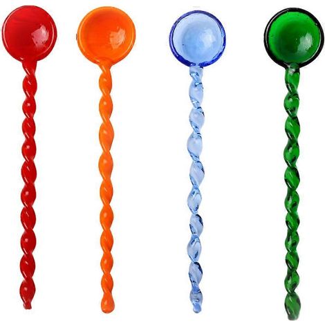 Lot de 4 cuillères à café en verre à filetage résistant à la chaleur, pour expresso, café, thé, glaces et desserts - Style 1 (1/5)