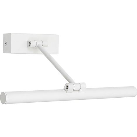 Saya - Applique Salle De Bain Led 8W Ip44 3000K 600Lm En Métal Peint Blanc - Éclairage Pour Miroirs Et Tableaux - Groupe Rossini (1/3)