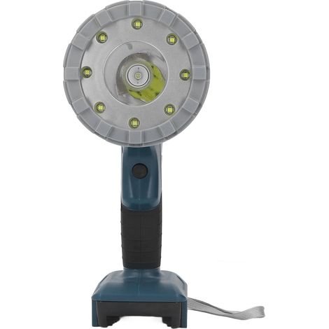 Lampe LED portable main 600/1200/1400 lumens, 3 modes d'éclairage, pour batterie lithium 14,4-21V, outil de chantier rechargeable, torche sans fil. (1/5)
