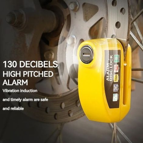 Blocco freno a disco per moto 130db, blocco freno ruota per moto e scooter (1/4)