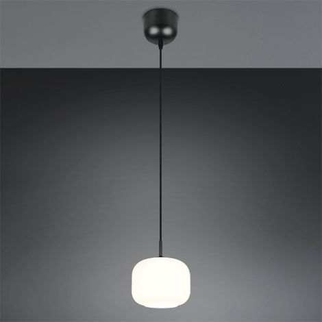 Suspension cylindrique en verre blanc et noir 1xE14 10W SIGNE RL (1/3)
