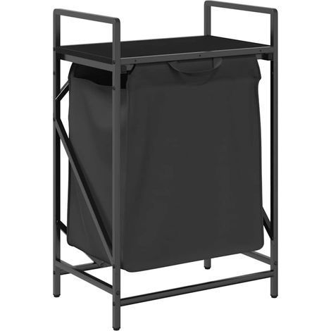 Maison Exclusive - Cesto della Biancheria 1 Scomparto con Ripiano Rovere Nero