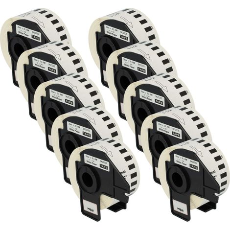 vhbw 10x Label Roll 38mm x 30.48m (1 Label) compatible with Brother PT QL720NW Label Maker (1/5)