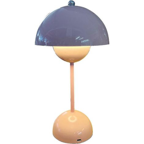 Lámpara de mesa danesa de estilo nórdico con forma de capullo de flor (recargable).