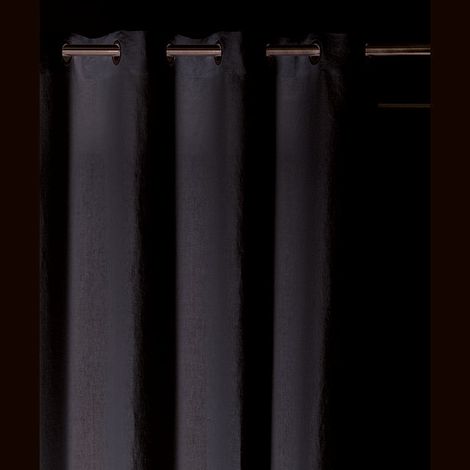 Rideau de Fenêtre en Lin Lavé Naturel 140 x 280 cm avec Oeillets en Métal Mat - PANGIVO (1/3)