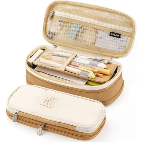 Trousse à crayons grande capacité, pochette stylo mignonne pour filles garçons, bureau, collège, école, rangement spacieux, boîte organiseur multifonction (1/4)