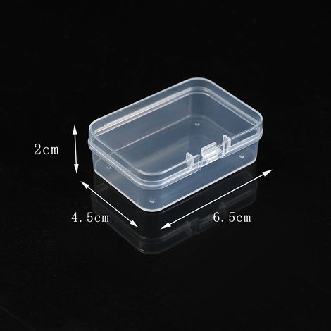 Boîte de rangement transparente en plastique, lot de 24 pièces, conteneur rectangulaire pour bijoux, accessoires, organisateur de bureau, fournitures scolaires, tri et emballage, coffret de stockage (1/5)