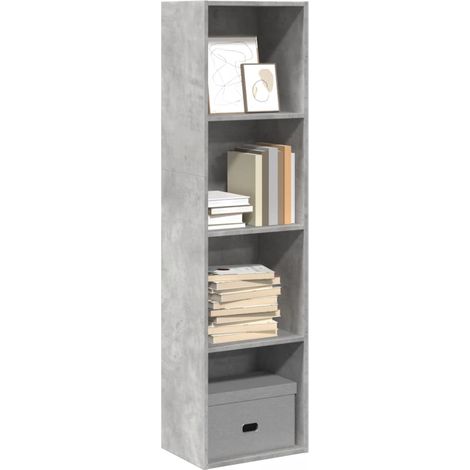 vidaXL Bibliothèque gris béton 40x30x152 cm bois d'ingénierie
