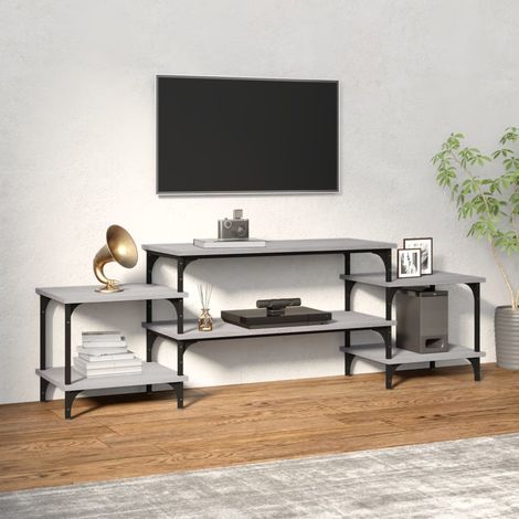 TV Cabinet Grey Sonoma 157x35x52 cm Engineered Wood vidaXL (1/5)