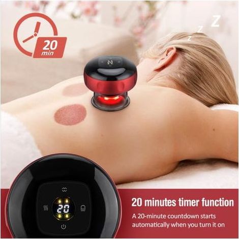 Appareil de massage intelligent par ventouses, avec fonction de luminothérapie rouge et de ventouses électriques. (1/4)