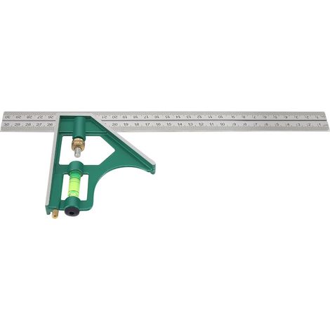 Équerre de vérificationÉquerre combinée multifonction 300mm avec niveau à bulle pour mesures 45/90° (1/5)