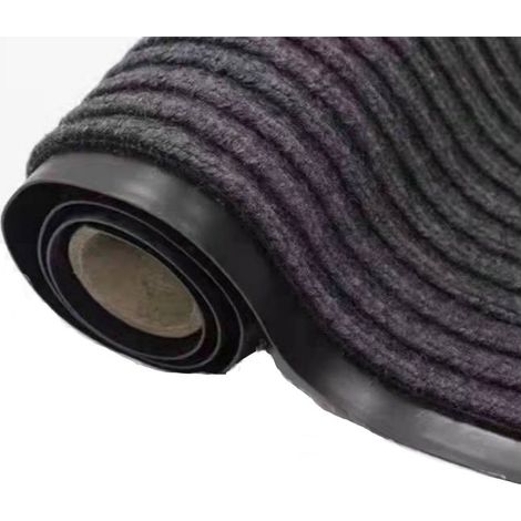 Tapis de porte lavable, adapté à une utilisation intérieure et extérieure - antidérapant et durable - grand format élégant en caoutchouc - idéal pour la collecte de la poussière (gris anthracit (1/5)