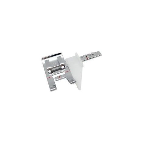 Verstellbarer Nähfuß mit Führungsschiene, kompatibel mit Haushaltsnähmaschinen mit niedrigem Nähfuß, z. B. von Brother, Babylock, Singer, Janome, Juki und New Home. Silber, Standardausführung. (1/4)