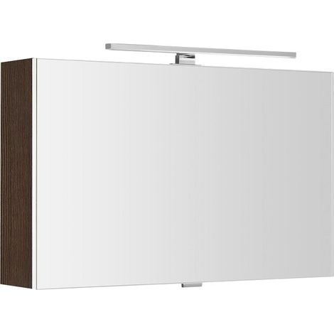 Armoire à miroir CLOE avec. Lumière LED, 80x50x18cm, Pin Rustique (1/3)