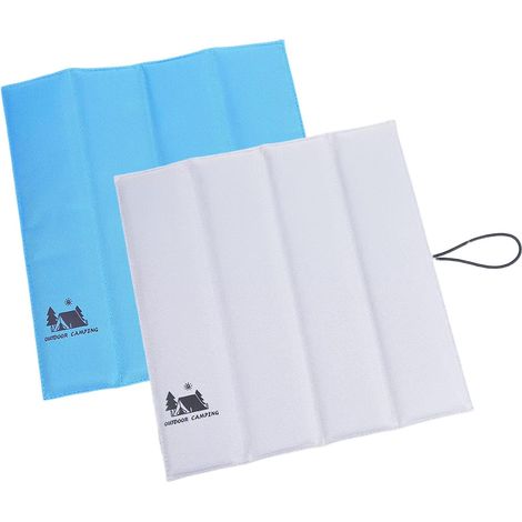 Tapis Siège Extérieur, 2 Pièces Tapis D'assise Pliable Camping, Coussin Assise Exterieur Résistant à L'humidité, avec Bande Élastique, Tissu Oxford, pour Pique-Niques, Randonnée et Camping (1/5)