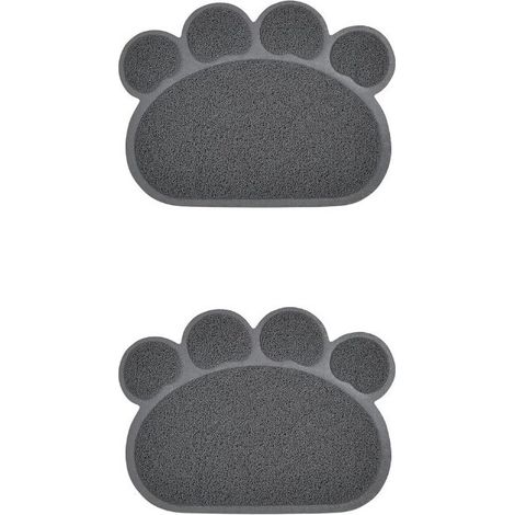 1 Cat rug 30 x 40 cm gray