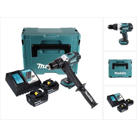 Makita DDF 458 RGJ Perceuse visseuse sans fil 18 V 91 Nm + 2x Batteries 6 Ah + Chargeur + Makpac