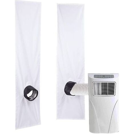 Guarnizione per finestra, kit universale per condizionatore portatile, tessuto sigillante per finestre per condizionatore e asciugatore portatili con raccordo regolabile e cordino di tensione (1 pezzo (1/5)