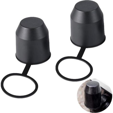 housses universelles pour attelage, protégeant de la poussière et de l'eau les voitures, camping-cars et remorques, noires. (1/5)