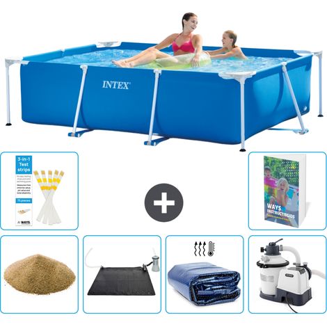 Rechteckiger Frame Pool - 220x150x60 cm - 7-teilig S69