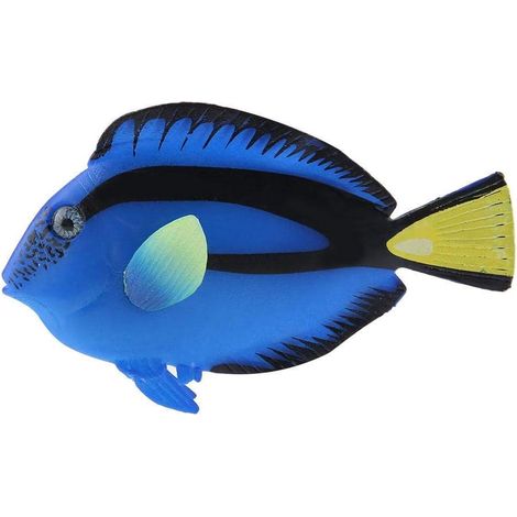 Poisson tropical silicone faux poisson bleu suspendu simulation lumineuse aquarium décoration aménagement paysager artificiel faux poisson 95.5cm bleu 1 pièce