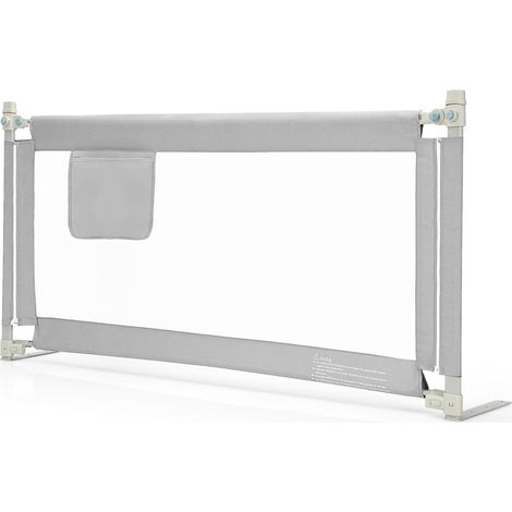 COSTWAY 145CM Baby Bed Rail Guard Toddler Infant Security Guardrail 24 Adjustable Height