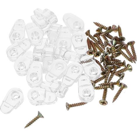 Cabinets Hardware Holders Mirrors Support Closet Fixing Screws Clear (1/5)