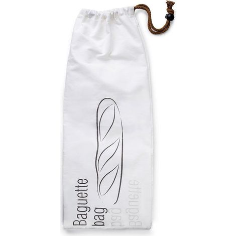 ibili 8411922446142 Weißer Baguettebeutel aus Polyester 19x70 cm