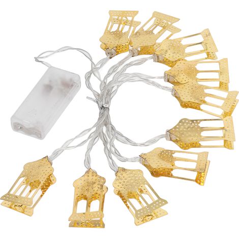 Guirlande lumineuse LED en forme de château - Décorations islamiques pour l'Aïd et le Ramadan Moubarak - Décoration esthétique pour chambre, tente, camping-car et autres espaces extérieurs - Lumière c (1/5)