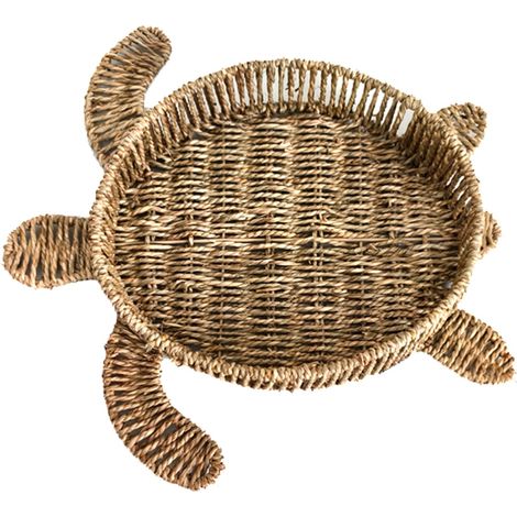 Schildkrötenkorb aus Palm- und Seegrasblättern  Natürliche Dekoration und Spielzeug
