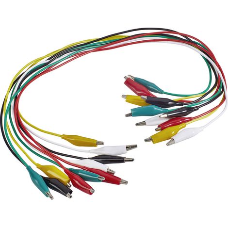 VOLTCRAFT KS-540/0.5 Messleitungs-Set Abgreifklemmen Abgreifklemmen 0.54 m Schwarz, Rot, Gelb, Grün,