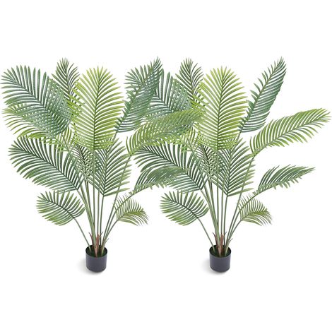 VEVOR Artificial Palm Tree, 1.5m Tall Faux Plant, Secure PE Material & Anti-Tip Tilt Protection Low-Maintenance Plant, Lifelike Green Fake Tree for Home Office Warehouse Decor Indoor Outdoor (1/5)