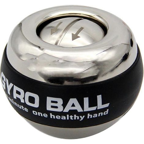 Boule de torsion en métal avec gyroscope lesté léger à démarrage automatique - Entraîneur et renforçateur pour la main, le poignet et l'avant-bras (1/5)