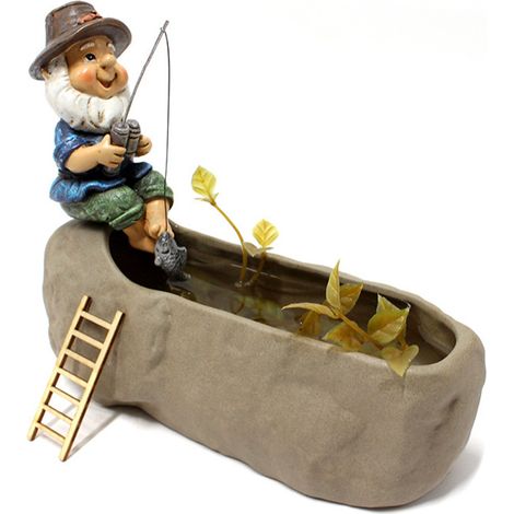 Figurine de pêcheur aux couleurs vives, détails réalistes, résine durable, statue de pêcheur pour jardin, maison, extérieur (1/5)