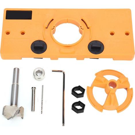 Drilling guide for hinges, wide compatibility, optimal user experience, numerous applications, ideal for various activities (1/5)