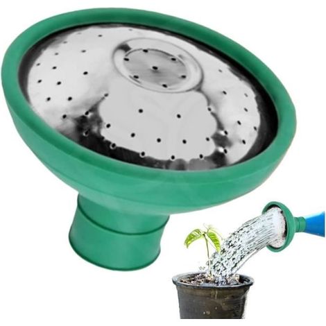 1 pièce Pomme d'arrosage en acier inoxydable, tête universelle pour arrosoir, embout portable compatible bouteille 1,8–2 cm, jardin intérieur/extérieur (1/4)