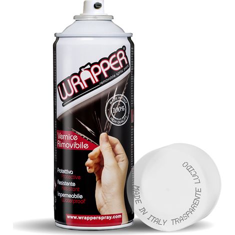 Wrapper, pellicola spray rimovibile, 400 ml - Trasparente lucido (1/2)