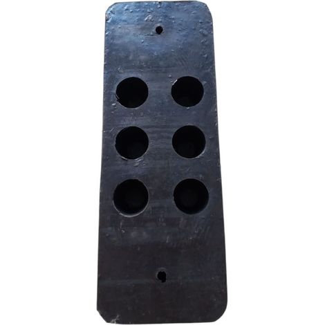 Tampone battisponda paracolpi in gomma misure 400x145x82 2 fori (1/5)