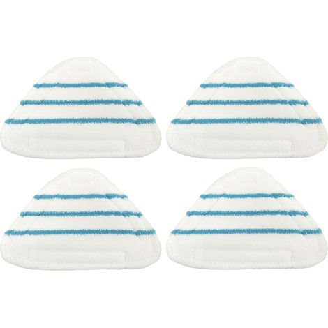 4 Pièces 29x20cm Housse Lingettes pour Balai Vapeur, Housses Lingettes Microfibre pour Balai Vapeur Universel, Nettoyage Efficace des Sols Durs, Accessoires Lavables pour Nettoyeurs Vapeur Triangulair (1/5)