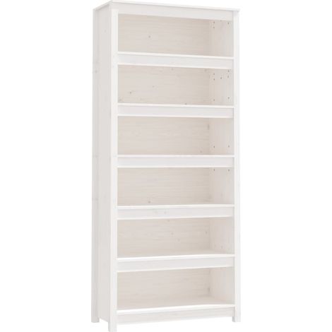 Maison Exclusive - Libreria Bianca 80x35x183 cm in Legno Massello di Pino